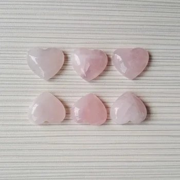 Mados 18MM Širdies formos kabina cabochon Rožinė Kristalų natūralaus akmens karoliukai padaryti Papuošalai Žavesio dalys 24Pcs/lot Nemokamas pristatymas