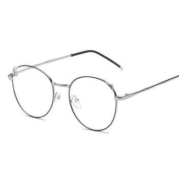 Mados akiniai 2018 metų moteris ovalo formos metalinis rėmas moterų akiniai, skaidrūs aišku, akiniai, Akiniai Vyrams