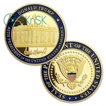 Mados antspaudas amerikos prezidentas aukso monetos 45 pirmininkas Suvienyti narių Donald trump iššūkis, monetų kolekcionieriams
