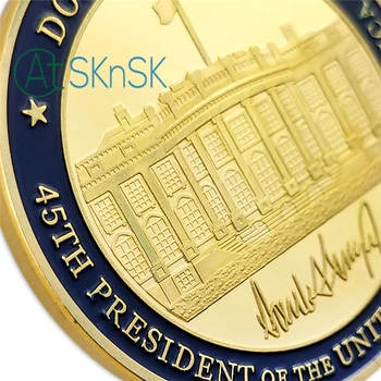 Mados antspaudas amerikos prezidentas aukso monetos 45 pirmininkas Suvienyti narių Donald trump iššūkis, monetų kolekcionieriams