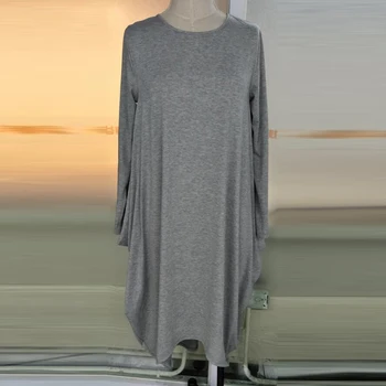 Mados Asimetriškas Midi Suknelė Moterų Pavasario Sundress ZANZEA 2021 Atsitiktinis ilgomis Rankovėmis Tunika Vestido Moterų Kietas Drabužius, Plius Dydis