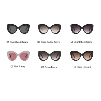 Mados Cat Eye Akiniai Nuo Saulės Moterims Dizaineris Įkvėpė Negabaritinių Oculos Derliaus Cateye Black Akiniai Prekės Atspalvių Rožinė Rėmas 2020 M.