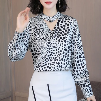 Mados Leopard Moterims Topai ir Palaidinės 2020 M. Pavasario Stiliaus Moterų Marškinėliai V-Kaklo Feamle Long Sleeve Top Plius Dydis Viršūnes 4XL 50 7182