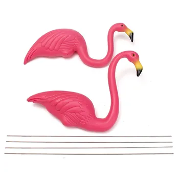Mados Mielas 2VNT Rožinis Flamingas Plastiko Kiemas, Sodas, Veja Meno Ornamentais Retro Namų Puošybai Amatų Šventes Dovanų Šalis