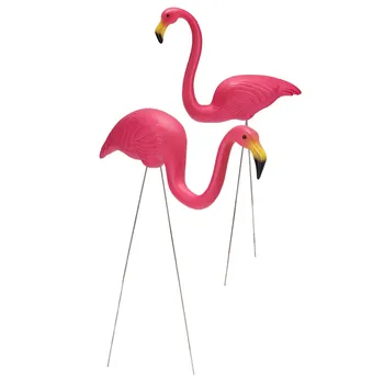 Mados Mielas 2VNT Rožinis Flamingas Plastiko Kiemas, Sodas, Veja Meno Ornamentais Retro Namų Puošybai Amatų Šventes Dovanų Šalis