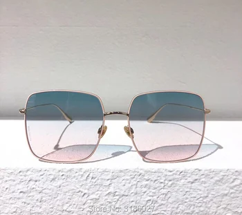 Mados moterų, Prabangos Prekės optinis Poliarizuoti nuo Saulės akiniai, rėmelis kvadratinis metalo aukštos kokybės big aikštėje akinių rėmeliai STELLAIRE