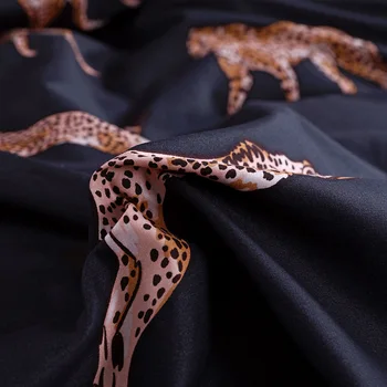 Mados Patalynės Komplektas A/B Pusių Leopard Antklode Dangtelis Juodas Marmuras Vieno Karaliaus Lovos Užvalkalai Antklodė Padengti Užvalkalai housse de couette