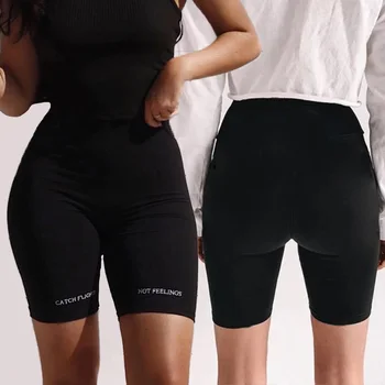 Mados šortai moterims seksualus dviratininkas šortai fitneso korėjos atsitiktinis sexy trumpi medvilnės juoda Athleisure dviratininkų Šortai