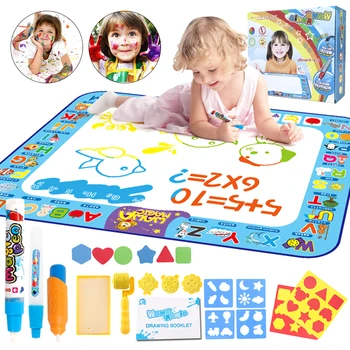 Magija Vandens Piešimo Daugkartinio Naudojimo Spalvinimo Kilimėlis Doodle Kilimėlis & Rašikliai Kūdikių Žaisti Mat Kilimas Montessori Žaislai Tapybos Valdybos Švietimo Žaislai