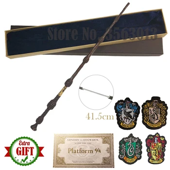 Magija Wands Metalo Core Dumbledore Voldemorte Ron Hermiona Stebuklinga Lazdelė Harried Lazdelė su 4 Etikečių ir 1 Bilietas