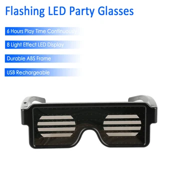 Magija šalies led akinius su Bluetooth, programos, apsaugos, šviesos akiniai, USB jungtį, Daugiakalbė paraiškos kontrolės