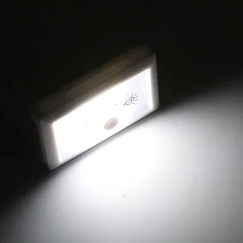 Magnetas Lengva Įdiegti COB LED Super Bright LED Nakties Žibintas su baterijomis, Rotacinis Jungiklis ON/OFF Naktį LED Lempos Reguliuoti Šviesus