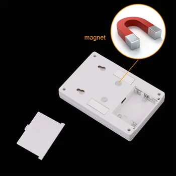 Magnetas Lengva Įdiegti COB LED Super Bright LED Nakties Žibintas su baterijomis, Rotacinis Jungiklis ON/OFF Naktį LED Lempos Reguliuoti Šviesus