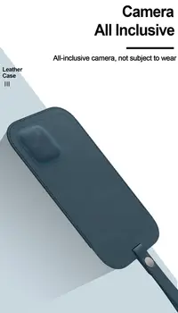 Magnetinio iPhone 12 Pro Max 12 Mini Atveju Universal Prabangus Odinis Magnetinis Dėklas Kortelės Turėtojas Magsafe Belaidžio Įkrovimo