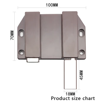 Magnetinio Kabineto Dvigubai Sugauti Durų Kamštis Tiesioginio Atidaryti Touch ABS Stalčių Rezervo Slopintuvas didelis dydis spinta Rudos/Baltos spalvos baldai