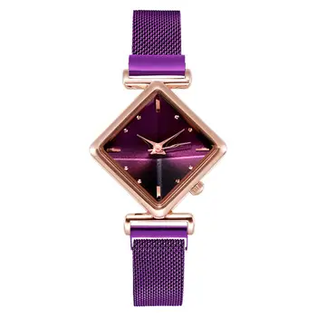 Magnetinio Laikrodžiai Kūrybiškumą Aikštėje Moterų Mados Prabangių Nerūdijančio Plieno laikrodis su Akių Dirželis Kokybės Klasikinis Ponios Wristwatche