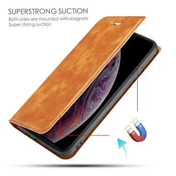 Magnetinio Odos Flip Case For Samsung Galaxy Note 20 Ultra 10 S10 5G S8 S9 Plus A50 A70 Slim Kortelių Lizdai Telefono Stovas Padengti Atveju