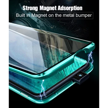 Magnetinės Metalo Atveju KOLEGA Rasti X2 Pro Atvejais Realme X2 Pro X50 Dvigubo Grūdinto Stiklo Coque Reno 2 3 Pro 5G XT K5 Ace Atveju Euti