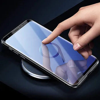 Magnetinės Metalo Case For Samsung Galaxy S20 FE A51 A71 S8 S9 S10 Plius A50 A70 A21S A10 M31 A30S A11 A31 Pastaba 9 8 10 Pro LiteCover