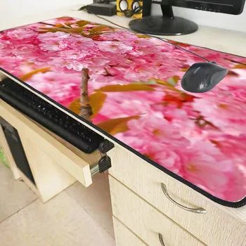 Mairuige Pink Gėlių Didelis Plauti Pelės Mygtukai Užrakinta Krašto Padas Su Pele Kompiuteris Notbook Kilimėlis 90x40cm Žaidimų Padmouse Gamer