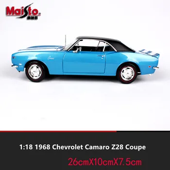 Maisto 1:18 1968 m. Chevrolet Camaro Z2 automobilių lieti automobilio modelis, modeliavimas, automobilių apdailos surinkimo dovana žaislas liejimo modelis berniukas žaislas