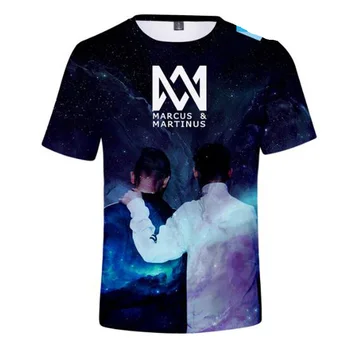 Marcus ir Martinus 3D Print T Shirt Cool T-shirt Vasaros Mados Trumpas Rankovės Hip-Hop Streetwear Negabaritinių Marškinėlius Moterims