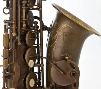 MARGEWATE Unikalus Retro Alto Saksofonas Naujas Antikvariniai Žalvaris Vario Eb Melodija E Butas Muzikos Instrumentas Sax su Byla Kandiklį