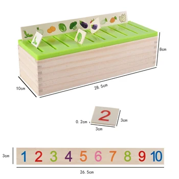 Matematikos Žinių Klasifikavimo Pažinimo Atitikimo Montessori Vaikai Ankstyvojo Ugdymo Sužinoti Žaislas Medienos Dėžė Vaikams, Dovanos