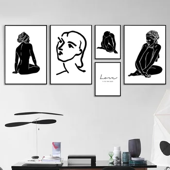 Matisse Abstrakčiai Portretas Derliaus Šiaurės Plakatas Body Art Print Sienos Meno Tapybos Drobės Sienos Nuotraukas Kambarį Namų Dekoro