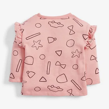 Mažai specialistė Mergaitėms ilgomis Rankovėmis Marškinėliai Pink Spalvos Vaikų Viršūnes Ilgas Rankovėmis Marškinėliai Rudenį Medvilnės Drabužius, Kūdikių marškinėliai