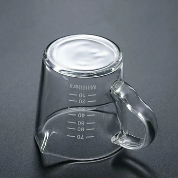 Mažas Espresso Stiklo kavos puodelis su Rankena arbatos puodelis virtuvės įrankis