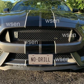Mažesnės Grotelės Priekiniai Licenciją Plokštelės Laikiklis Nuimamas-2019 Ford Mustang Shelby GT350/GT350R - Be Gręžimo