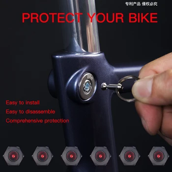Mažiausias, lengviausias 0.45 g Kovos vagystės dviračių nuoma užraktas pažangaus projektavimo kamieninių rankenos ratų apsaugoti balno