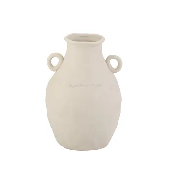 Mažos Baltos Keramikos Vaza, Sausų Gėlių Namų Puošybos Ornamentais Namų Vaza Namų Reikmenys Stalo Apdailos Kambarį