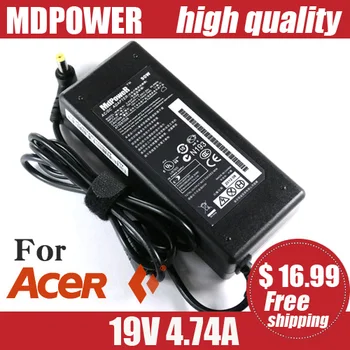 MDPOWER Acer ACER 19V 4.74 A 90W Universalus Nešiojamas Maitinimo Adapteris, Įkroviklis, PA-1900-04 05 24 ADP-90CD DB ADP-90SB BB HA-A0904A3
