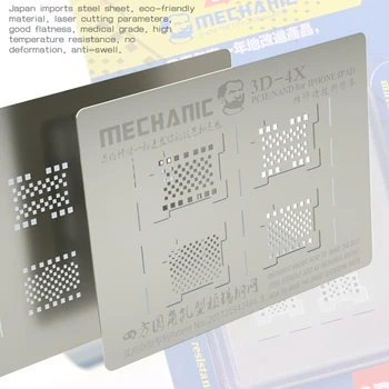MECHANIKAS 3D-4X 3D Išdrožomis Reballing Trafaretas Už PCIE/NAND/Standųjį Diską, 