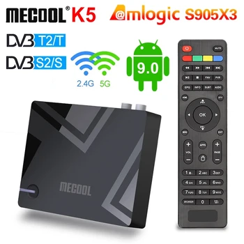 MECOOL K5 2 GB 16GB Android 9.0 Smart TV Box Amlogic S905X3 2.4 G 5G WIFI LAN 10/100M Media Player PVR Įrašymo 4K Set Top Box
