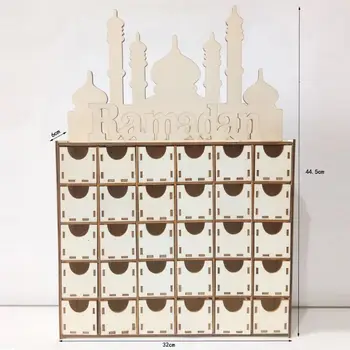 Medienos Eid Mubarakas Ramadanas Advento Kalendorius Atgalinės Atskaitos Stalčių Musulmonų Islamo Pilis