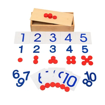 Mediniai Anksti Švietimo Montessori Matematikos Žaislas Žetonų Žaidimo Skaitmeninio Mokymosi Žaislai, Ikimokyklinio amžiaus Vaikai, Vaikų Skaičius ir Žetonų