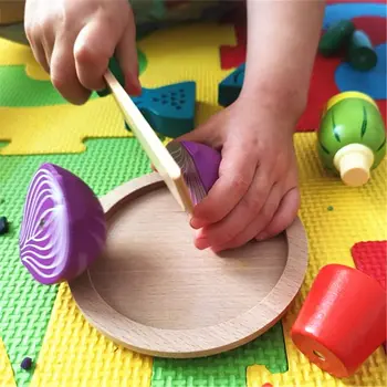 Mediniai Klasikinis Žaidimas Modeliavimas Virtuvės Serijos Žaislų Pjovimo Vaisių, Daržovių Rinkinys Žaislai Montessori Ankstyvojo Ugdymo Dovanos M89C