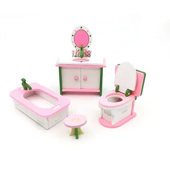 Medinių 1:12 žaislas namas miniatiūriniai baldai žaisti namų kūrybos miegamojo, vaikų restoranas, nuimamas lėlės namų puošybai lėlės
