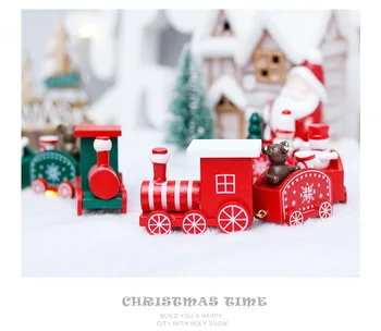 Medinių Kalėdų Traukinys Ornamentu Kalėdinė Dekoracija Namuose Kalėdų Senelis Dovanų, Žaislų, Amatų Lentelė Deco Navidad Kalėdos 2021 Naujųjų Metų