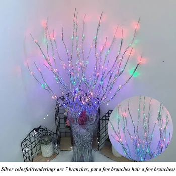 Medžių Šakos LED Kalėdų String Pasakų Žibintai, Baterija Kambario Dekoro Miegamasis Kūrybos Vakarą Lempos Naujųjų Metų Vakarėlį Dekoratyvinės Šviesos