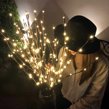 Medžių Šakos LED Kalėdų String Pasakų Žibintai, Baterija Kambario Dekoro Miegamasis Kūrybos Vakarą Lempos Naujųjų Metų Vakarėlį Dekoratyvinės Šviesos