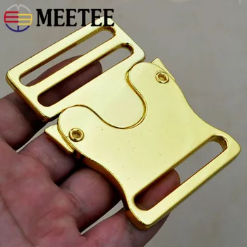 Meetee 1pc/4pcs 50mm Metalo Išleidimo Sklendė, skirta Kuprinė 39mm austinio diržo Dirželio Reguliavimas Užsegimas Sagtis Bagažo Aparatūros Priedai