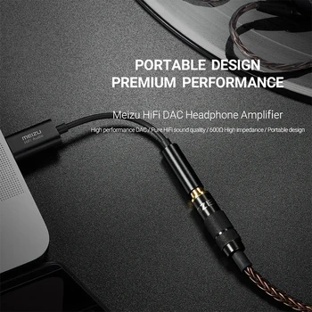 Meizu HIFI VPK Pro Ausinių Stiprintuvo USB C Iki 3,5 mm Hi-Res Konverteris, Portatyvinės Ausinės, Audio Adapteris, Amp, skirta 
