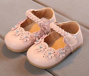 Mergaitės batai princesė bamblys pavasario rudens batų nina sapatos nerijos dirželis gėlių mary janes oficialią vestuvių pigūs chaussure