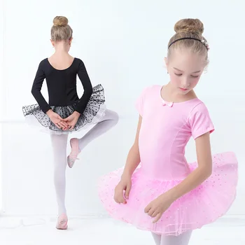 Mergaičių Baleto Tutu Suknelė Vaikai Gimnastika Tiulio Skirted Triko Rožinė Black Swan Lake Baleto Kostiumai Su Tašku Tutus Karšto pardavimo