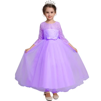 Merginos Princesė Rodo, Vaikams, Suknelės Mergaitėms Tutu Nėrinių Gėlių Kalėdų Kamuolys Suknelė 7 Spalvų Vaikams Drabužių Vestuvės Dress