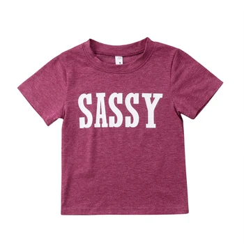 Merginos trumpomis rankovėmis T-shirt,Sassy Laiškas Spausdinti Grafinis Tees